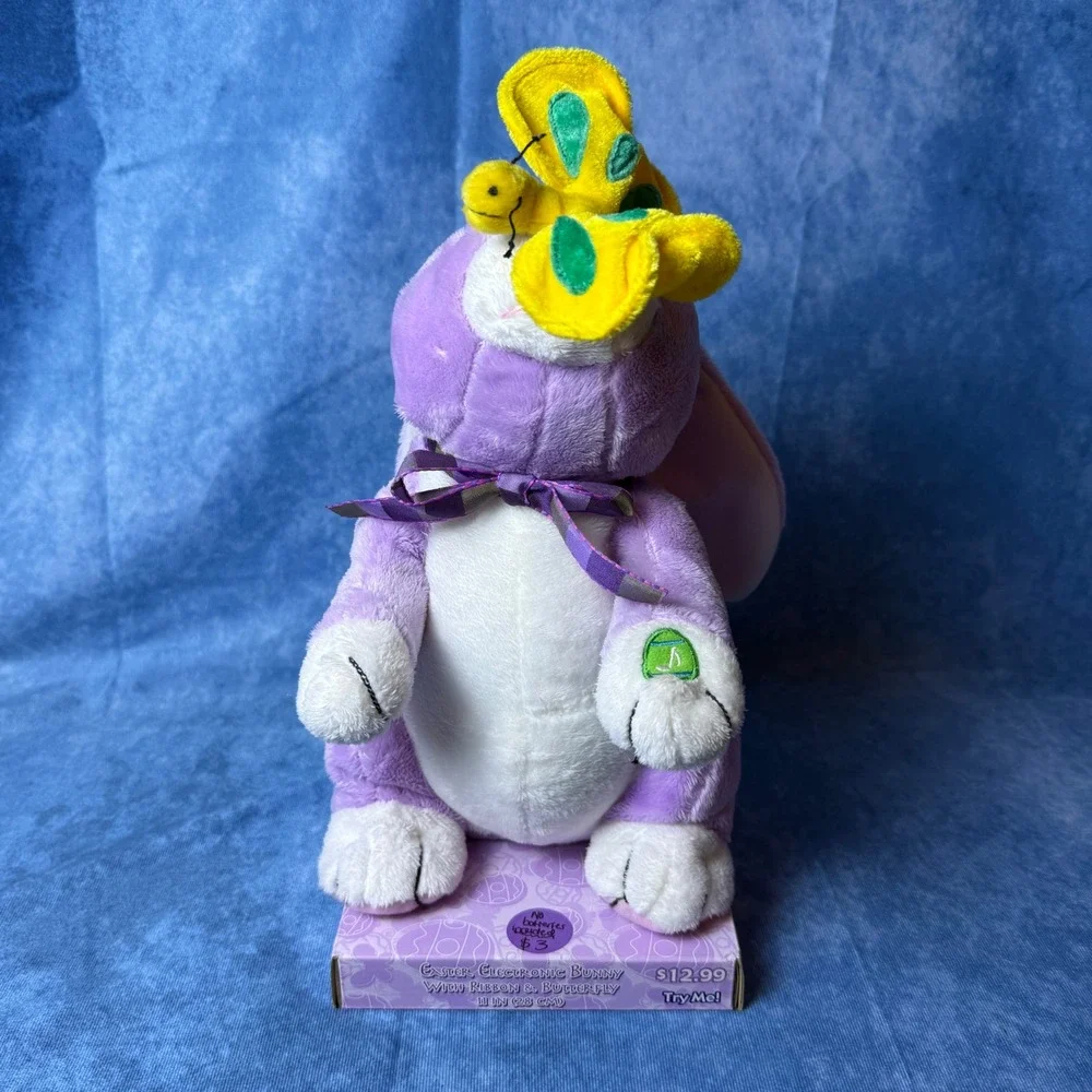 Vintage Easter Electronic Bunny Plush Sings Sugar Sugar Tested Works w/ Box